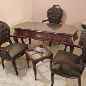 مكتب خشب زان أحمر مطعم نحاس